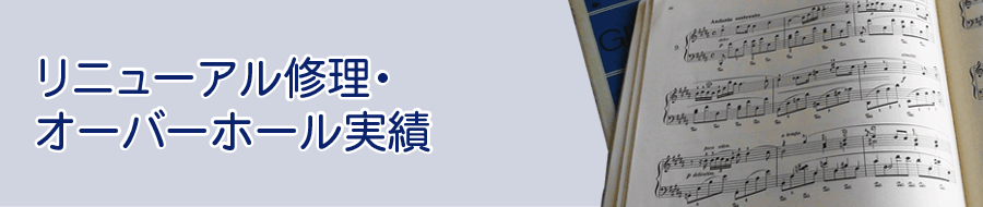 リニューアル修理・オーバーホール実績イメージ